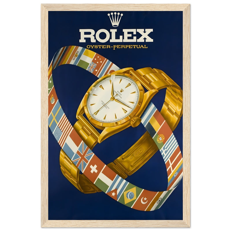 Rolex Advertising Golden Age Oyster Perpetual Vintage Poster