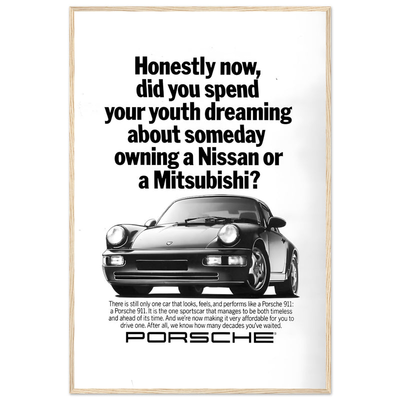 Porsche 911 Vintage Ad Poster