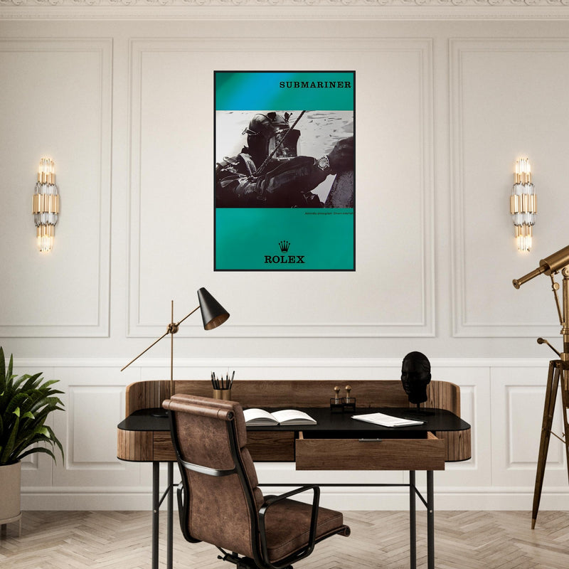 Rolex Submariner Diver Vintage Poster Ad