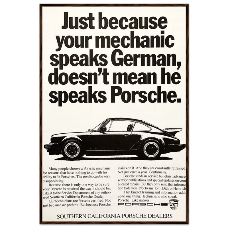 Porsche - German Speaking Vintage Poster