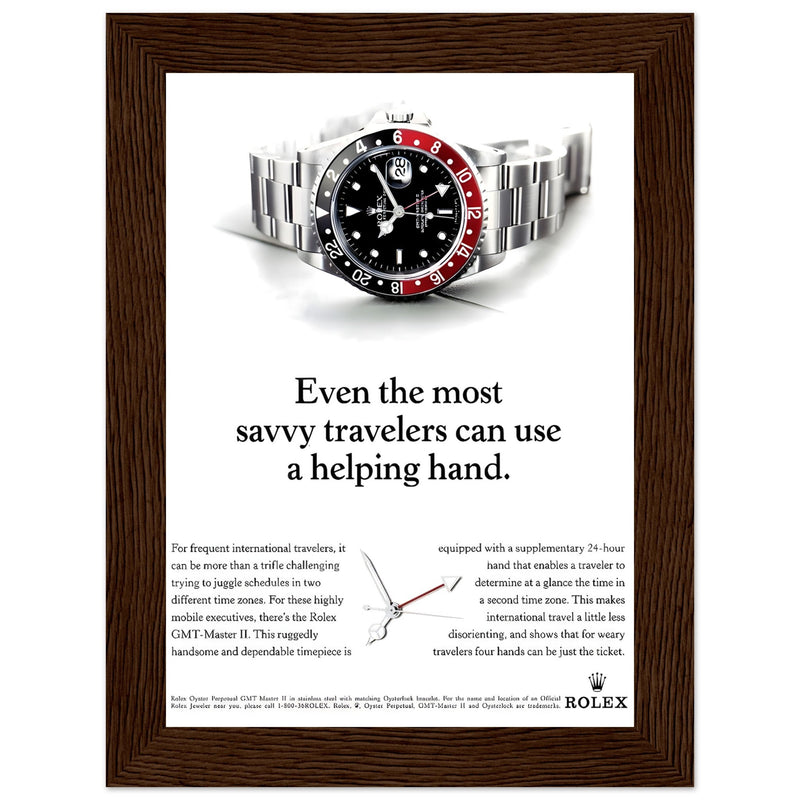 Rolex GMT Master Travel Vintage Poster Ad