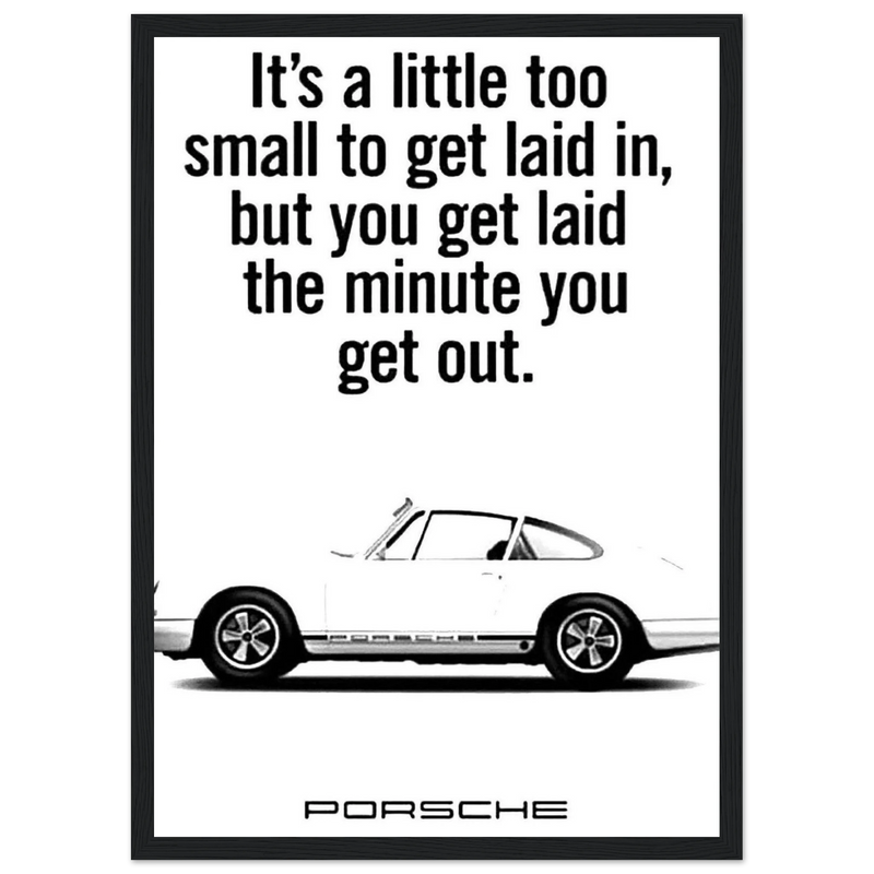 Porsche Vintage Poster  White 911