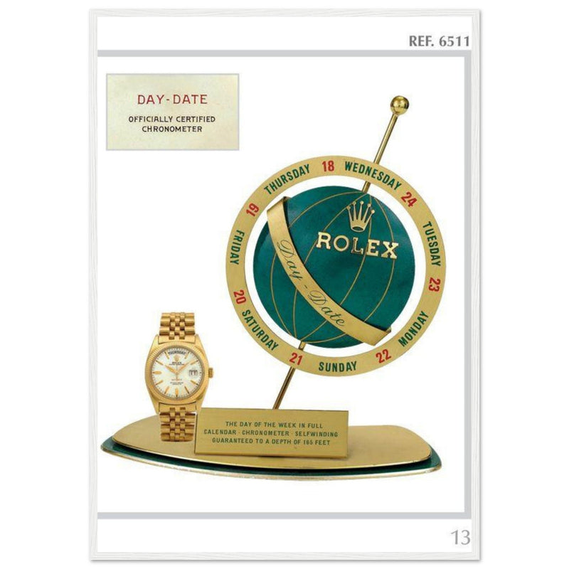 Rolex Day-Date Globe Vintage Poster Ad
