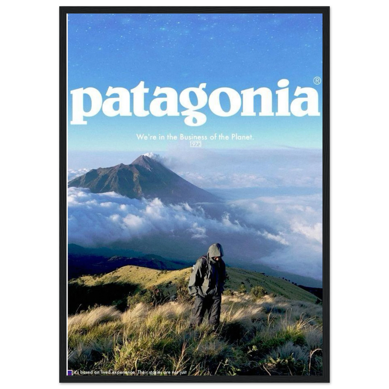 Patagonia We're in the Business of the Planet Vintage Poster Ad