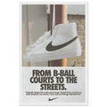 Nike Court to the streets Vintage Poster Ad