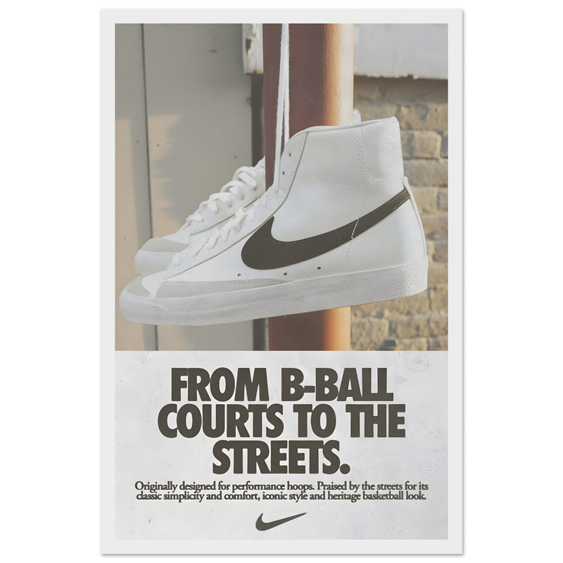 Nike Court to the streets Vintage Poster Ad