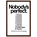 Porsche Nobody's Perfect Le Man Vintage Poster Ad
