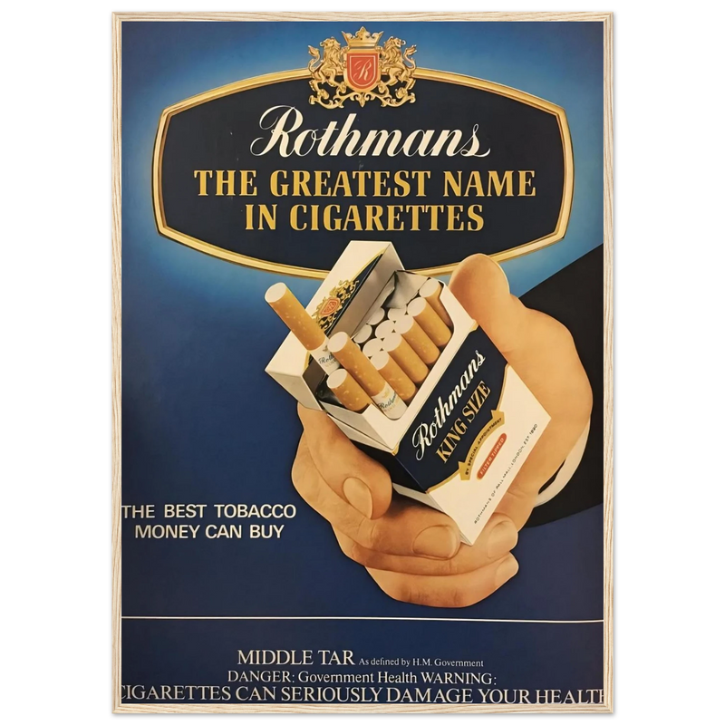Rothmans Vintage Poster - The Greatest Name In Cigarettes
