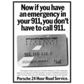 Porche 24 Road Assistance Vintage Poster Ad