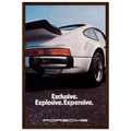 Porsche - Exclusive, Explosive, Expensive Vintage Poster