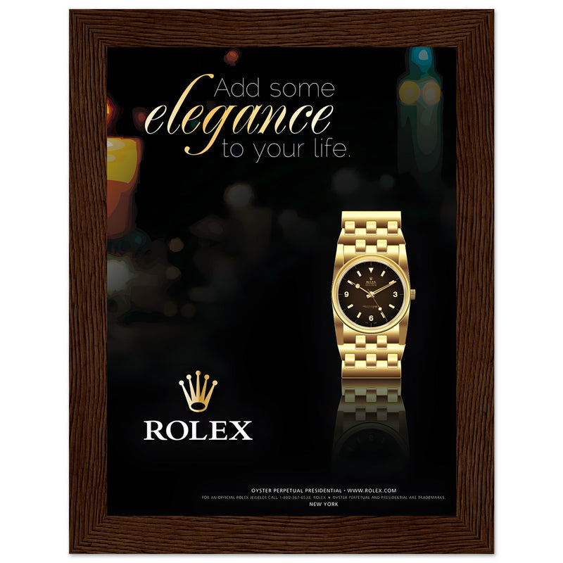 Rolex Elegance Vintage Poster Ad