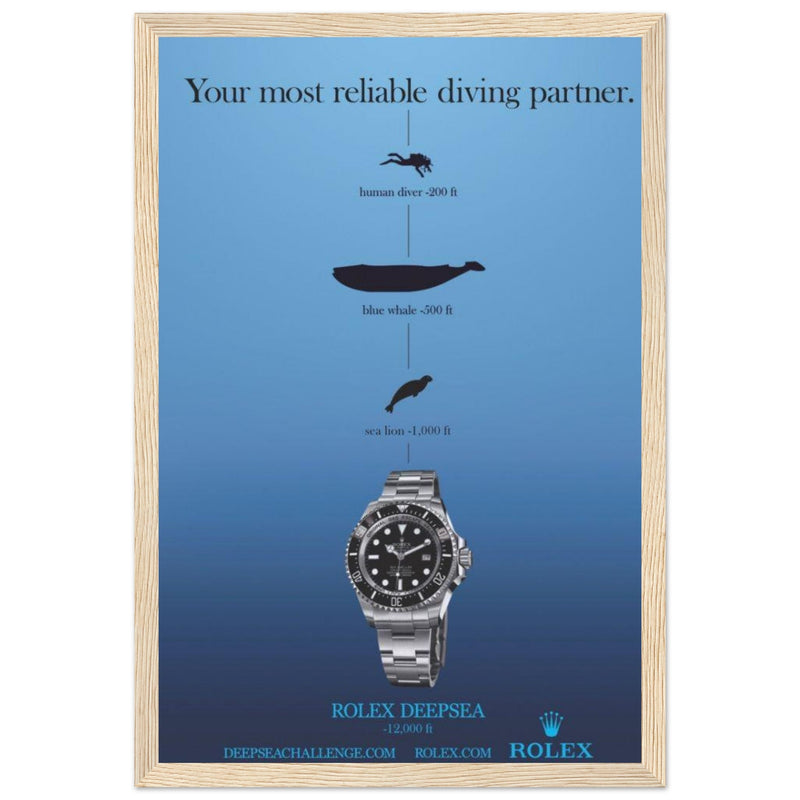 Rolex Deepsea Vintage Poster Ad