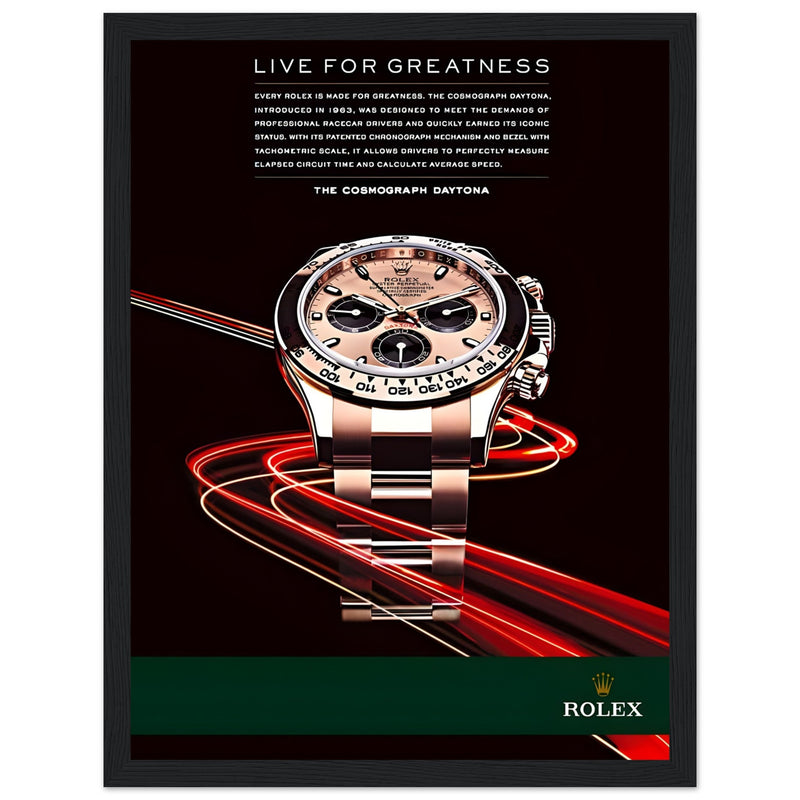 Rolex Live For Greatness Vintage Poster Ad
