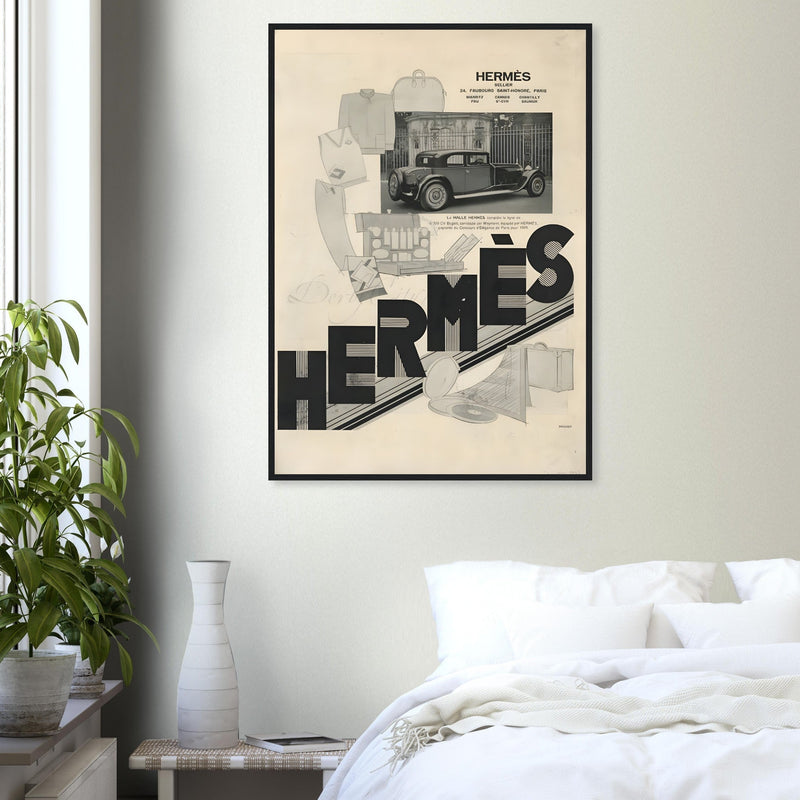 Hermes Fashion Vintage Poster Ad