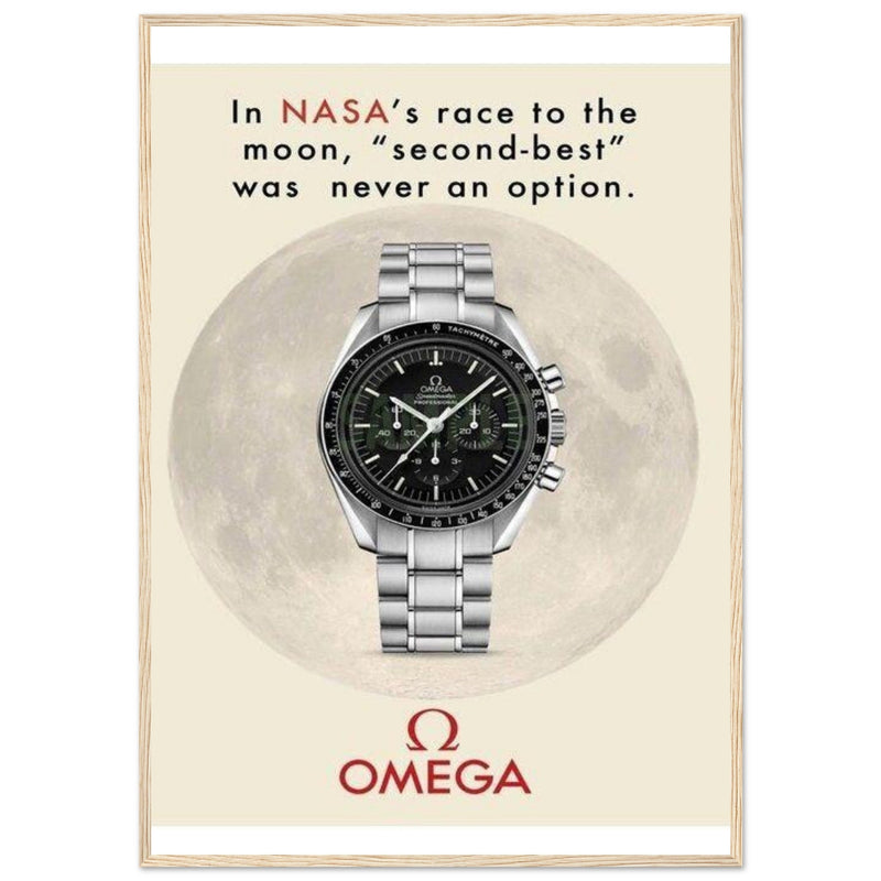 Omega Race to the Moon Vintage Poster Ad