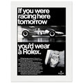 Rolex Racing Vintage Poster Ad