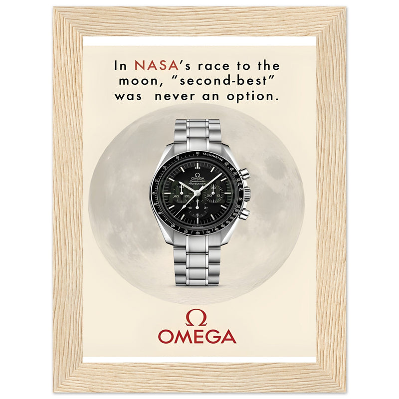 Omega Race to the Moon Vintage Poster Ad