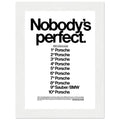 Porsche Nobody's Perfect Le Man Vintage Poster Ad