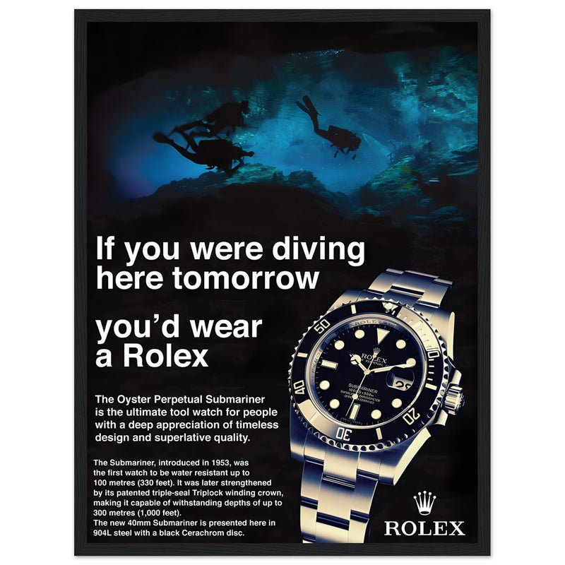 Rolex Oyster Perpetual Vintage Poster - Premium Matte