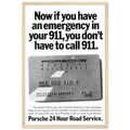 Porche 24 Road Assistance Vintage Poster Ad