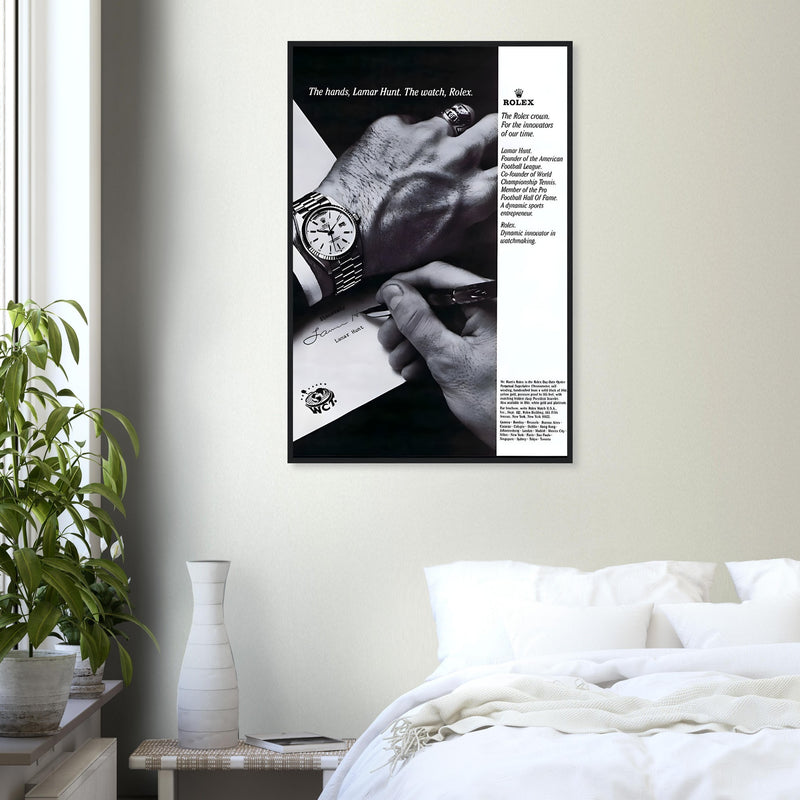 Rolex Lamar Hunt Vintage Poster Ad