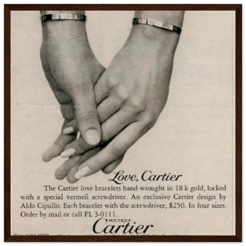 Cartier Love Bangles Vintage Poster
