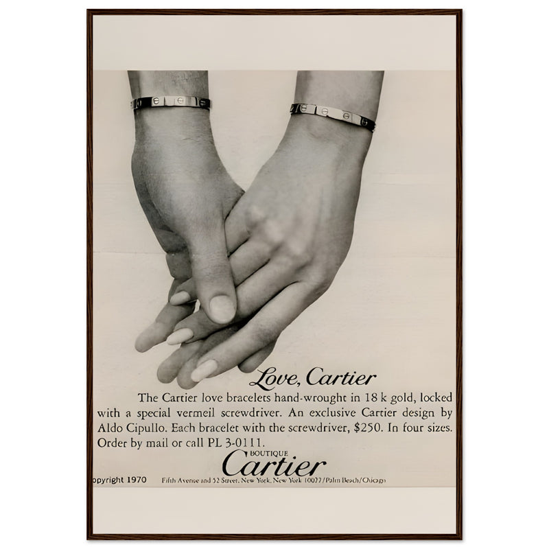 Cartier Love Bangles Vintage Poster