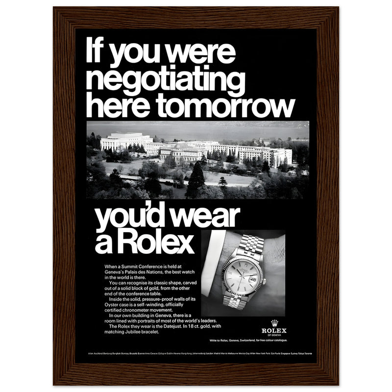 Rolex Datejust Geneva Vintage Poster Ad