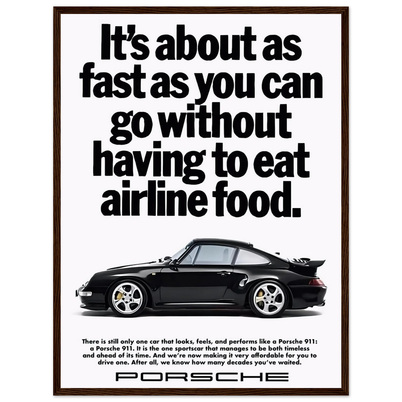 Porsche 911 Vintage Poster - Airline Food