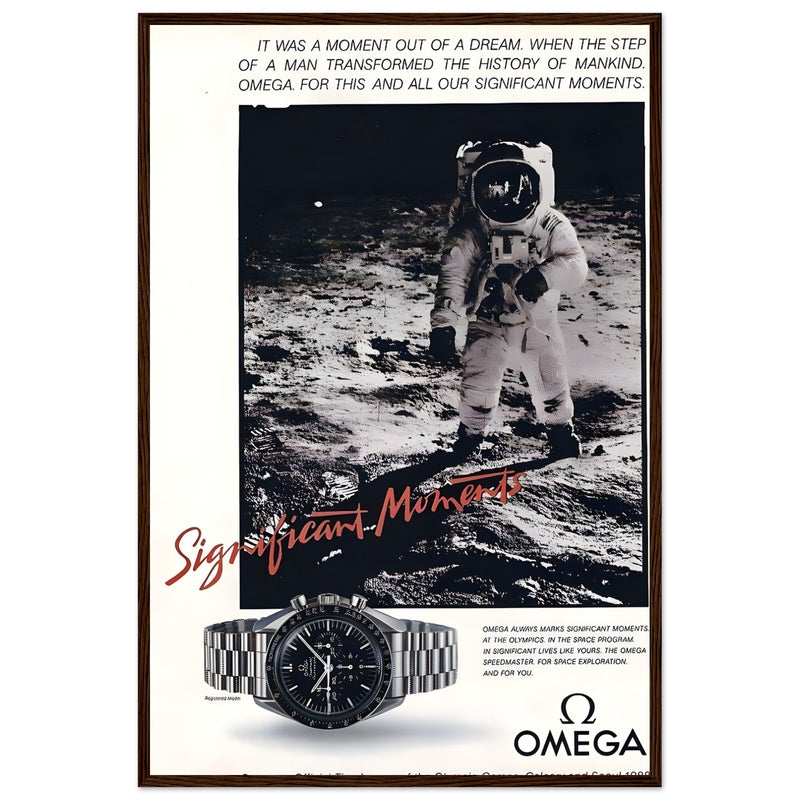 Omega Moon Vintage Poster Ad
