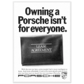 Porsche - It's not for everyone Vintage Poster Ad