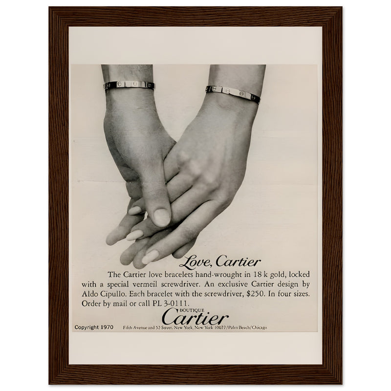 Cartier Love Bangles Vintage Poster