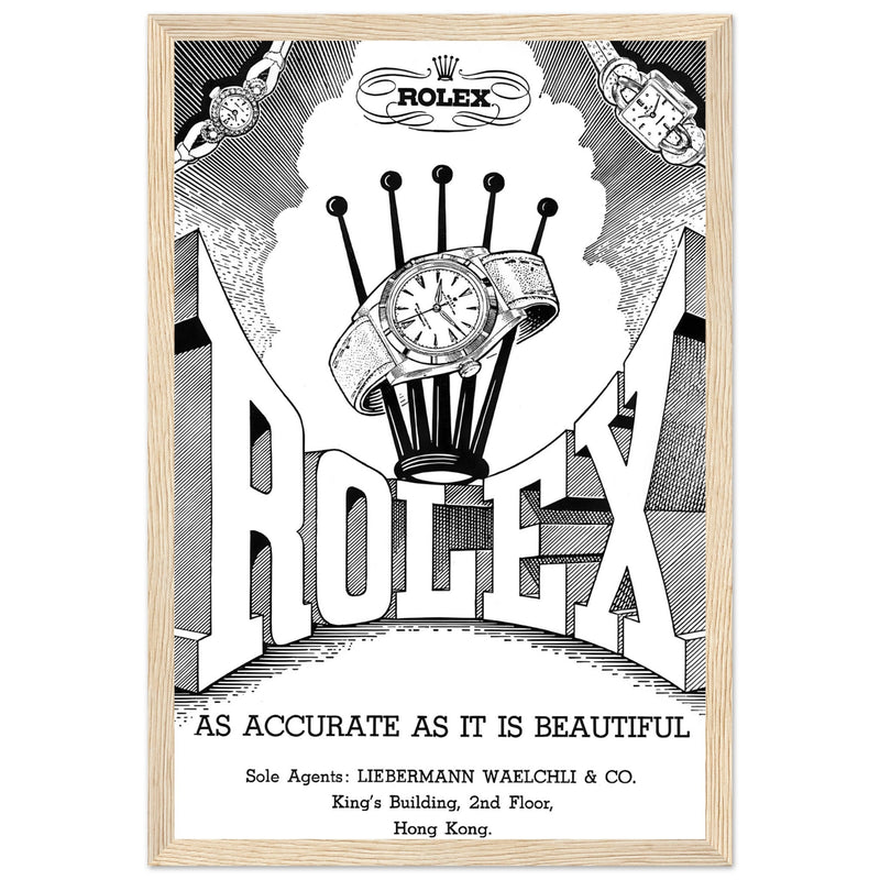 Rolex Hong Kong Jewellers Vintage Poster Ad