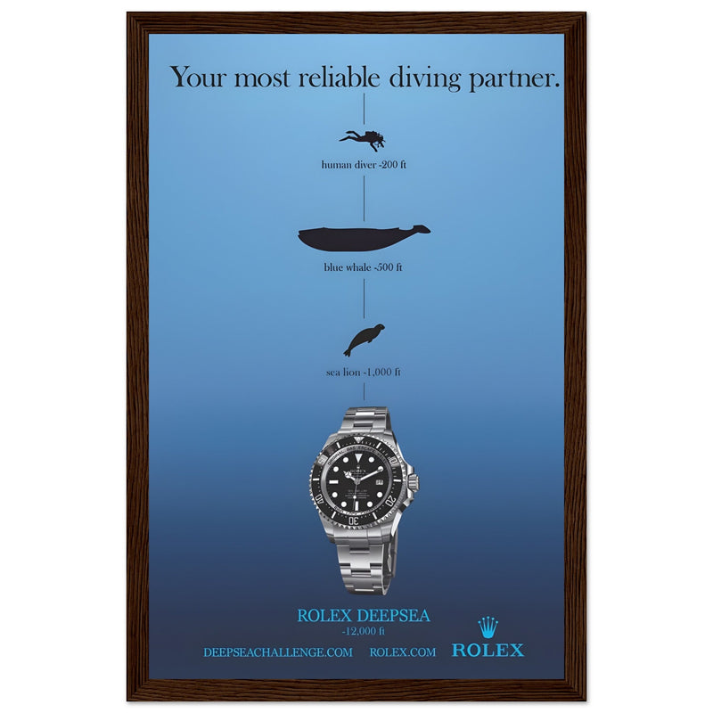 Rolex Deepsea Vintage Poster Ad