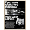 Rolex Racing Vintage Poster Ad