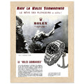 Avec La Rolex Submariner Vintage Poster Ad