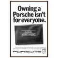 Porsche - It's not for everyone Vintage Poster Ad