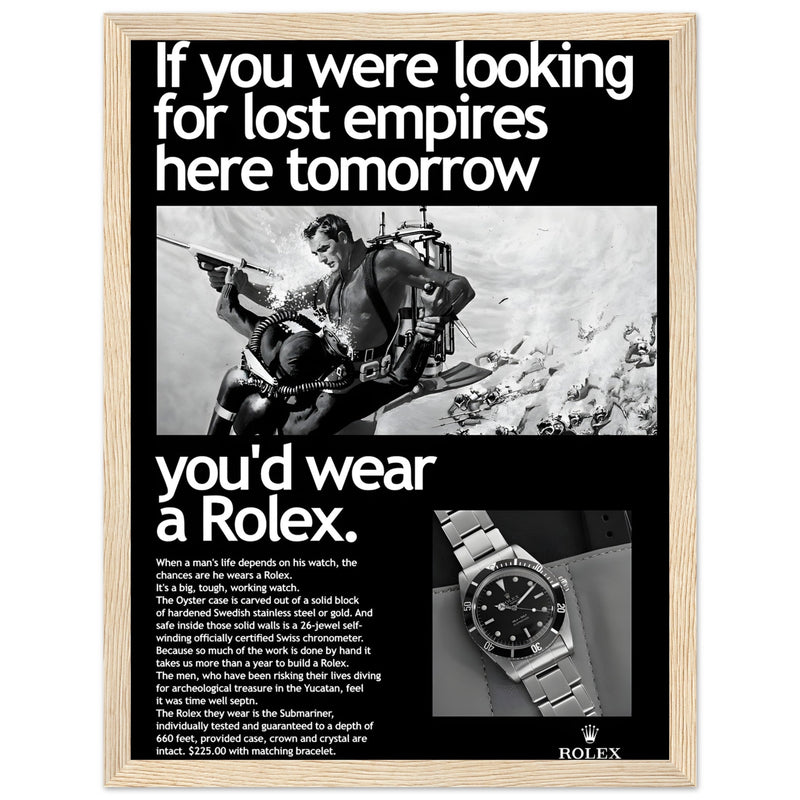 Rolex Submariner Vintage Poster Ad