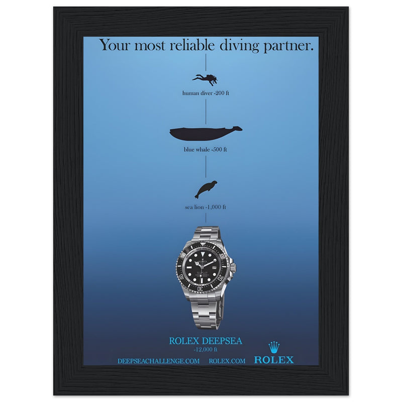 Rolex Deepsea Vintage Poster Ad