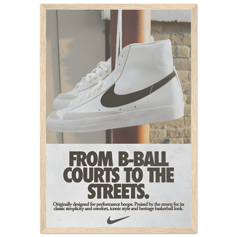 Nike Court to the streets Vintage Poster Ad