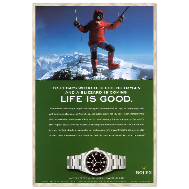 Rolex Life is Good Vintage Poster Ad