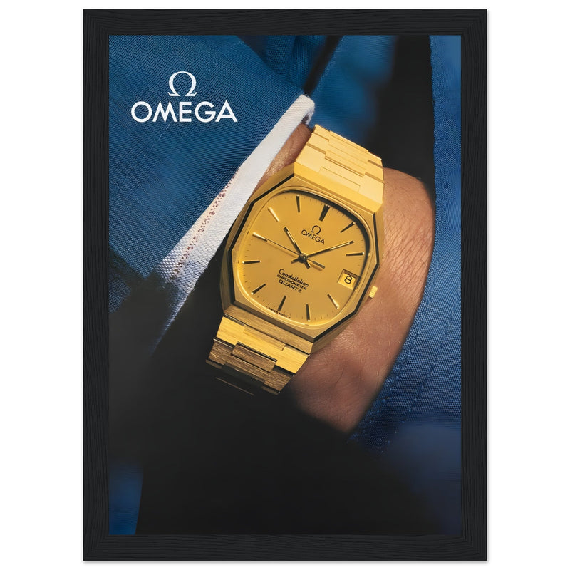 Omega Gold Vintage Poster Ad