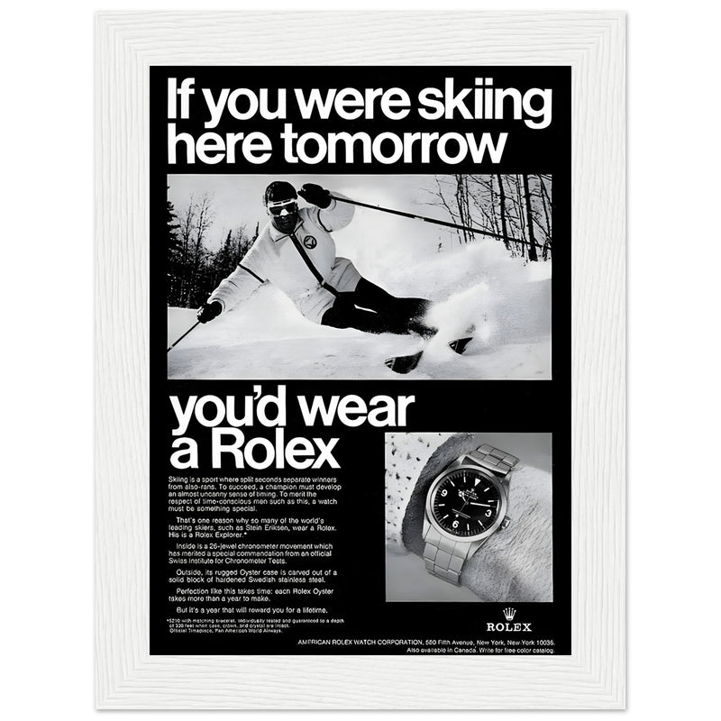 Rolex Ski Vintage Poster Ad