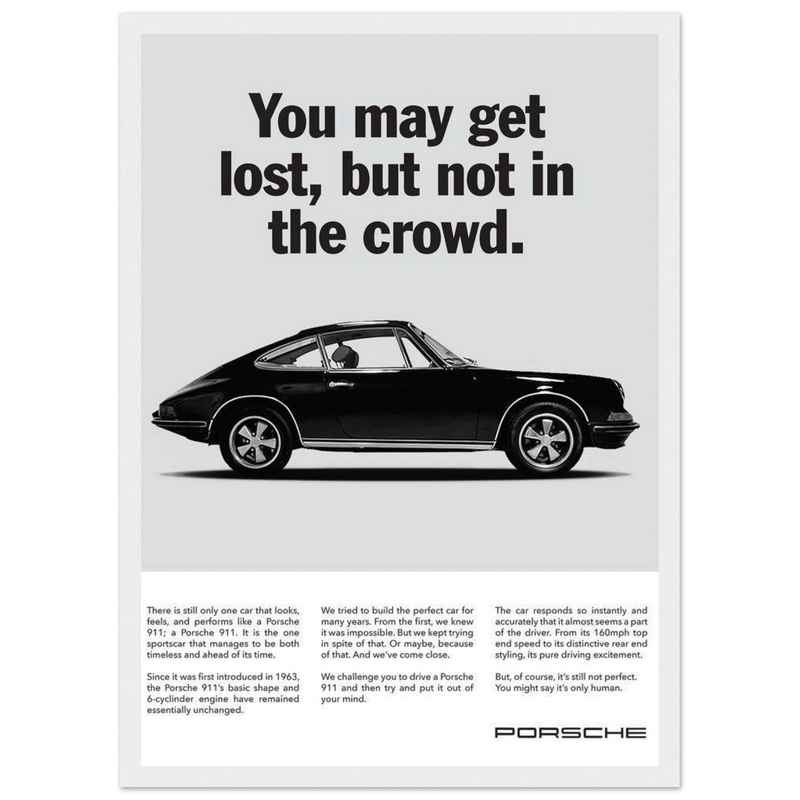 Porsche Vintage Poster - Lost