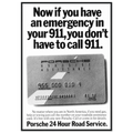 Porche 24 Road Assistance Vintage Poster Ad