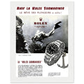 Avec La Rolex Submariner Vintage Poster Ad