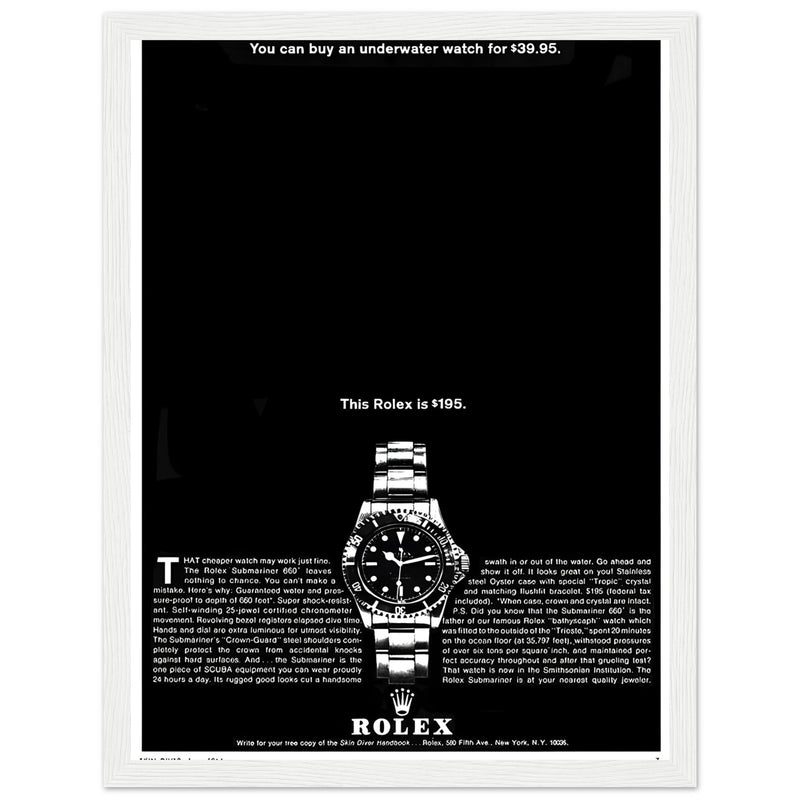 Rolex Submariner Vintage Poster Ad