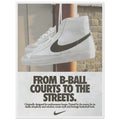 Nike Court to the streets Vintage Poster Ad