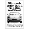 Porsche 99% Resale Price - Vintage Ad Poster