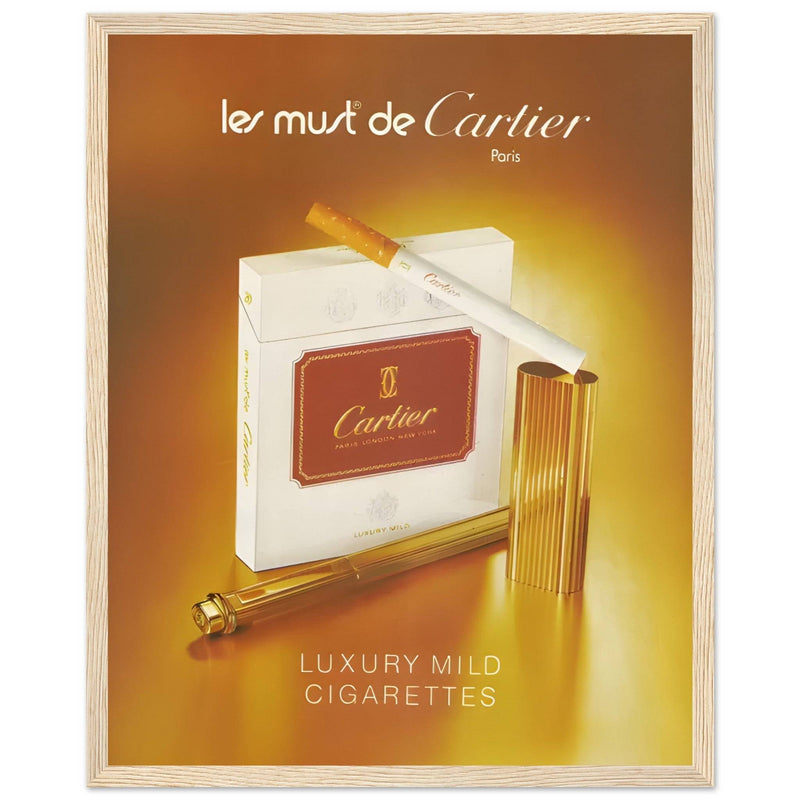 Cartier Luxury Mild Cigarettes Vintage Poster Ad
